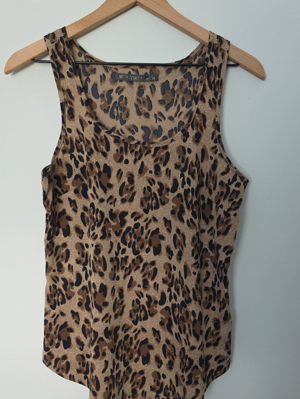 Leopard Print Women’s Tank Top - Brown Black